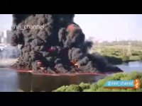 آتش گرفتن خط لوله انتقال نفت در مسکو