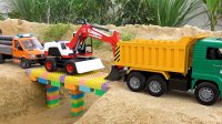 ماشین بازی کودکانه - ماشین تصادفی - پل سازی با ماشین سنگین 