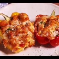 فلفل دلمه پرشده با مرغ