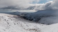 winter snow clouds mountain brecon beacons sugar loaf time lapse s
