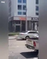 لحظه  انفجار رستوران KFC در ابوظبی امارات
