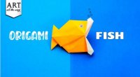 کاردستی اوریگامی ماهی به روش ساده