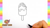 آموزش نقاشی بستنی - نقاشی آسان - آموزش گام به گام برای کودکان