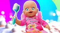 کارتون دخترانه مراقبت از نینی کوچولو -  لباس پوشیدن - مسواک زدن و آشپزی برای امیلی کوچولو