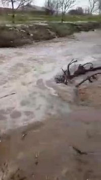 طغیان رودخانه روستای ویهج در قروه کردستان