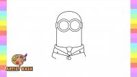 نقاشی مینیون | نقاشی مگا مینیون | آموزش نقاشی آسان | آموزش نقاشی کودکانه