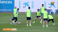 آخرین تمرین بارسلونا پیش از سفر به گرانادا