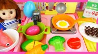 بازی دخترانه آشپزی با نی نی کوچولو : آشپزخانه بزرگ روی دکه متحرک