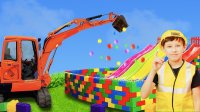 ماشین بازی جدید پسرانه خارجی : ساخت زمین بازی با بیل مکانیکی