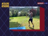 تمرینات خانگی آنسو فاتی ستاره تیم بارسلونا