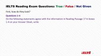 سوالات True or False/Not Given ریدینگ آزمون آیلتس