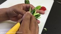 آموزش میوه آرایی - طرح گل با خیار