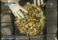 پیتزا ماهی و سبزیجات