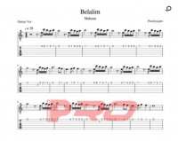 نت گیتار ترکی بلالیم Belalim به همراه تبلچر