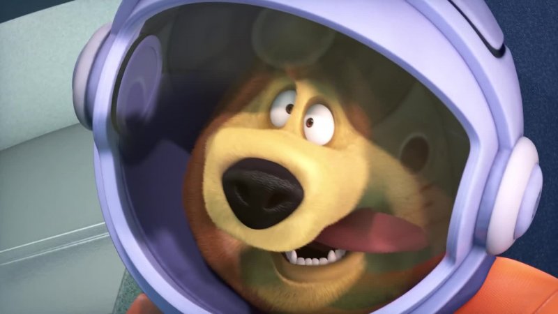 Маша и медведь космос слушать. Маша и медведь в космосе. Маша и медведь космонавты. Медведь в скафандре.
