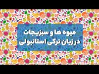 انواع میوه و سبزیجات در زبان ترکی استانبولی