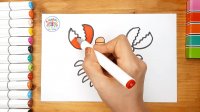 آموزش نقاشی خرچنگ - آموزش نقاشی کودکان - نقاشی خرچنگ برای کودکان