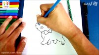 آموزش نقاشی گربه ملوس - آموزش نقاشی برای کودکان - کودکانه