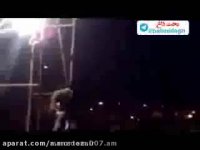 لحظه اعدام رضا قرایی قویترین شیر مرد جهان