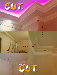 گچبری پیش ساخته ( پلیمری - فوم فشرده)-  دورباند هالوژن و نورمخفی مجتمع مسکونی