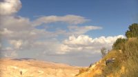 Time Lapse - A Panoramic Skyline of a Desert Hills and Clouds