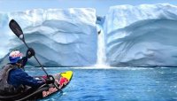 کایوک سواری در دورترین آبشار یخ های قطبی !