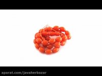 تسبیح کهربا پودری هلی درشت 33 دانه - کد 20296