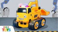 کارتون ماشین سنگین تصادفی و تبدیل ماشین یدک کش به ماشین بزرگ اسباب بازی