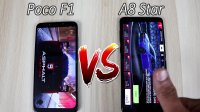 مقایسه سرعت گوشی شیائومی Poco F1 و گلکسی A8 Star