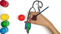 آموزش نقاشی کودکان  طوطی