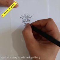 آموزش نقاشی ساده و کودکانه زرافه