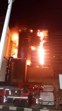 ویدیویی از آتش‌سوزی بیمارستان گاندی