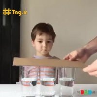 آزمایش جالب برای کودکان با لیوان آب و تخم مرغ