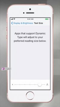 ادامه تنظیمات Display and Brightness‎ در آیفون
