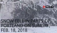 برف در پورتلند در یکشنبه، 18 فوریه 2018