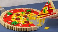 آشپزی به سبک لگو -  درست کردن بزرگ ترین پیتزا