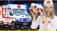 ماشین آمبولانس و دکتر بازی کودکانه : ماشین آمبولانس اسباب بازی و واقعی