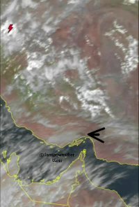 دود ناشی از انفجار بندر شهید رجایی در تصاویر ماهواره ای