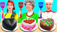 چالش غذایی مادربزرگ خنده دار - مسابقه آشپزی برای نوه #125