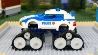 ماشین بازی کودکانه شهر لگوها : ماشین خرابکار و ماشین پلیس دایناسوری