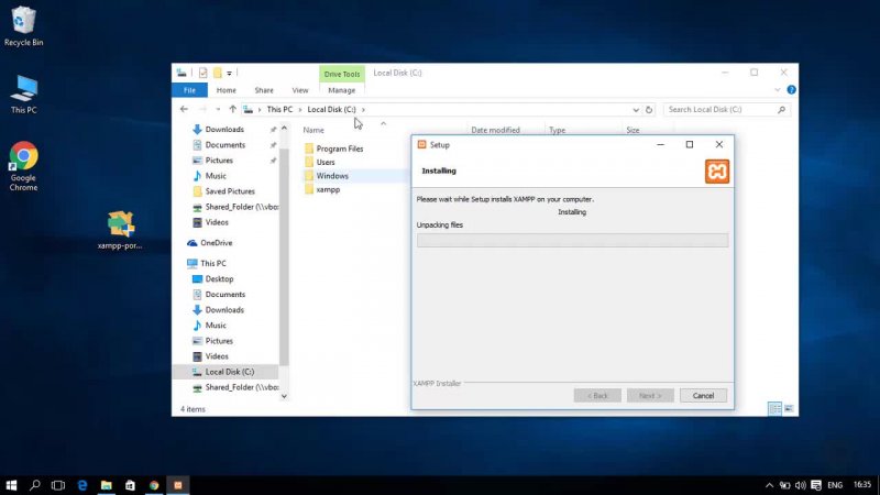 آموزش نصب xampp برای نصب وردپرس 