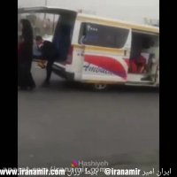 بیرون افتادن بیمار از آمبولانس در اتوبان رسالت تهران!