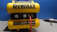 DEWALT D55154 1.1 HP Continuous 4 Gal Electric Wheeled Dolly-Style Air Compressor with Panel
