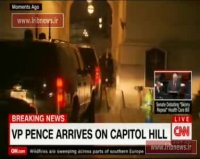 اعتراض مخالفان ابطال اوباماکِر به حضور معاون رئیس جمهور آمریکا در جلسه سنا