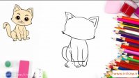 آموزش نقاشی کودکانه بچه گربه