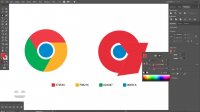 آموزش طراحی لوگو کروم (Chrome) در ایلوستریتور