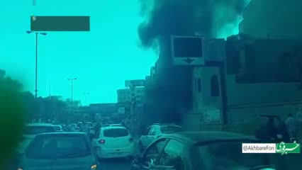 آتش گرفتن خودرو سواری در اتوبان مدرس تهران