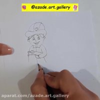 آموزش نقاشی به کودکان - آتش نشان