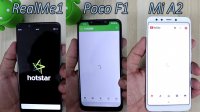 مقایسه سرعت گوشی های Poco F1، Mi A2 ، RealMe 1