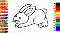 آموزش نقاشی کودکانه _ نقاشی بسیار زیبای خرگوش با مزه